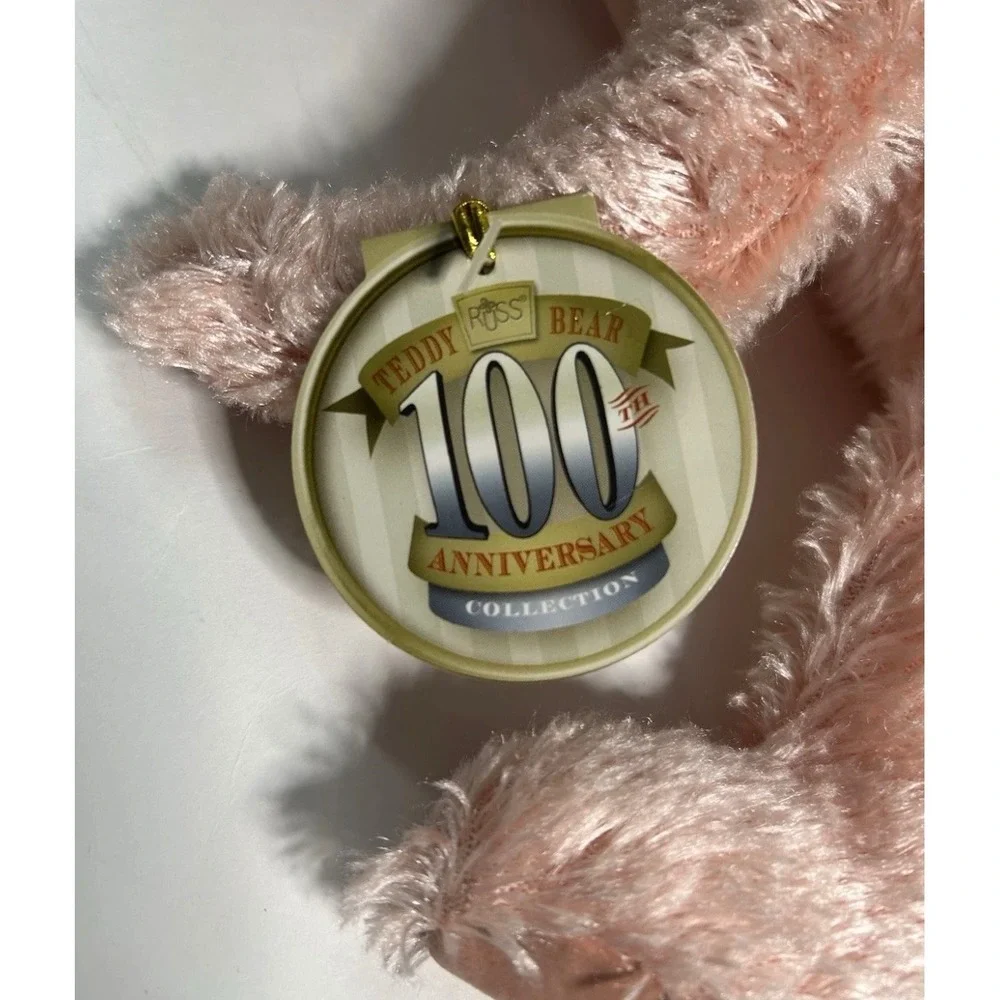 Russ Berrie Brianna Teddy Bear Pink 100th Anniversary Collection Plush 9 inch